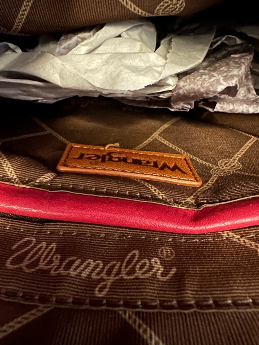 Wrangler Burgundy Red Leather Purse With Matching Wallet New Western - Picture 8 of 9